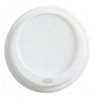 Domed CPLA Sip Thru Lid White For 10-20oz Dispo Ripple Cup (Pack Of 100)