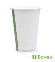 Vegware 89 Series Single Wall White Cups 16oz