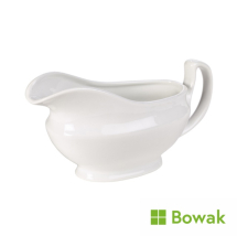 Genware Porcelain Sauce Boat 40cl/14oz White