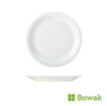 Genware Porcelain Narrow Rim Plate 22cm/8.5inch White Genware Porcelain Narrow Rim Plate 22cm/8.5inch White