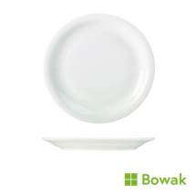Genware Porcelain Narrow Rim Plate 26cm/10.25inch White Genware Porcelain Narrow Rim Plate 26cm/10.25inch White