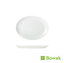 Genware Porcelain Oval Plate 21cm/8.25inch White Genware Porcelain Oval Plate 21cm/8.25inch White