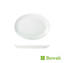 Genware Porcelain Oval Plate 24cm/9.5inch White Genware Porcelain Oval Plate 24cm/9.5inch White