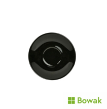 Genware Porcelain Black Saucer 12cm