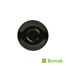 Genware Porcelain Black Saucer 16cm