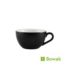 Genware Matt Black Porcelain Bowl Shaped Cup 34cl/12oz