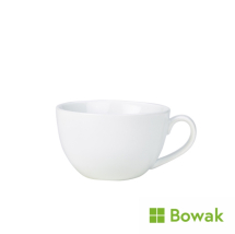 Genware Porcelain Bowl Shaped Cup 34cl/12oz White