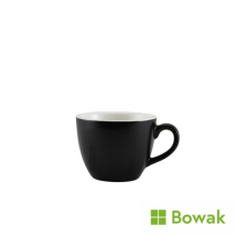 Genware Matt Black Porcelain Bowl Shaped Cup 9cl/3oz