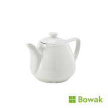 Genware Porcelain Contemporary Teapot 45cl/16oz White