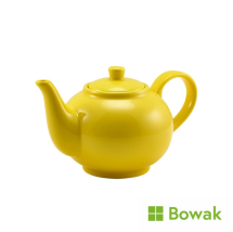 Genware Porcelain Yellow Teapot 45cl/15.75oz