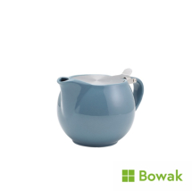 Genware Porcelain Grey Teapot Stainless Lid & Infuser 50cl