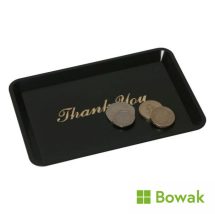 Tip Tray Thank You 4.1/2inchX6.1/2inch Black