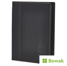 Contemporary A5 Menu Holder Black 4 Pages