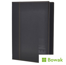 Contemporary A4 Menu Holder Black 4 Pages