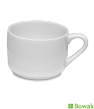Elia Glacier Tea Cup Stackable White 24cl Bone China