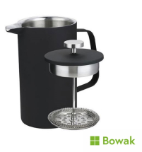 Cafetiere Black Stainless Steel 1 litre