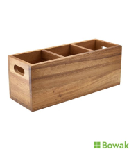 GenWare Acacia Wood Cutlery 3 Compartment