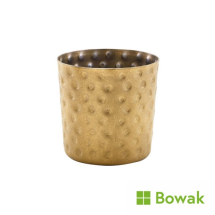 Gold Vintage Hammered Cup 42cl 85x85mm Stainless Steel