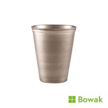 Vintage Steel Beaded Cup 38cl 8.8x10.3cm Stainless