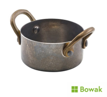 Vintage Mini Casserole Dish 7 x 3.75cm Stainless Steel