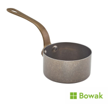 Vintage Mini Sauce Pan 5oz 7 x 3.75cm Stainless Steel
