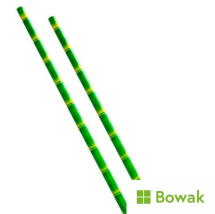 Paper 6mm Straws 200mm Bamboo Print