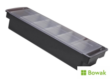 Condiment Holder 6 Compartment Black