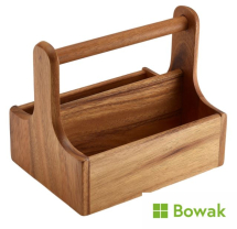 Medium Dark Wood Table Caddy