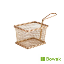 Copper Serving Fry Basket 12.5x10x8.5cm Stainless Steel