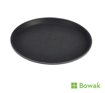 Round Tray Black 14inch Gengrip Fibreglass