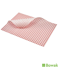 Greaseproof paper Red & White Gingham 35x25cm