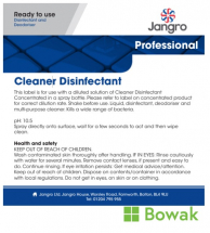 Label Jangro Cleaner Disinfectant