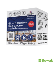 Jangro Glass & Steel Cleaner Enviro Sachets for Triggers