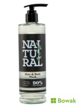 Eco 90% Natural Hair & Body Wash 400ml Pump Dispenser