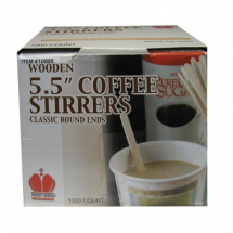 Wooden Coffee Stirrer 5.5inch (Pack of 1000)