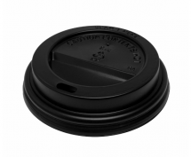 CPLA Drink Thru Lid For 8oz Cup Black (Pack of 100)
