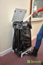 Waste Sack Holder with Red Lid