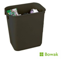 Waste Bin Oblong Black 12L