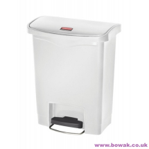 Slim Front Pedal 30L Bin White