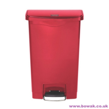 Slim Jim Front Pedal 50L Bin Red