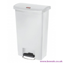 Slim Jim Front Pedal 50L Bin White