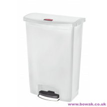 Slim Jim Front Pedal 90L Bin White