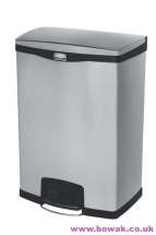 Slim Jim Pedal 90L Steel Bin-Dual Liner