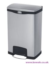 Slim Jim Pedal 50L Steel Bin with Liner