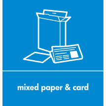 Recycle Label Blue - Paper & Card