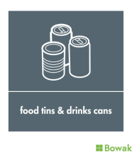 Recycle Label Grey - Metal Tins & Cans