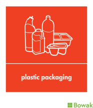 Recycle Label Red - Plastic Packaging