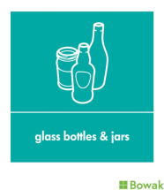 Recycle Label Teal - Glass Bottles & Jars