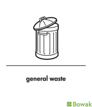 Recycle Label White - General Waste