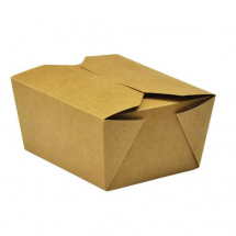 Vegware No.1 Kraft Food Cartons 11x9x6.5cm (Case Of 450)